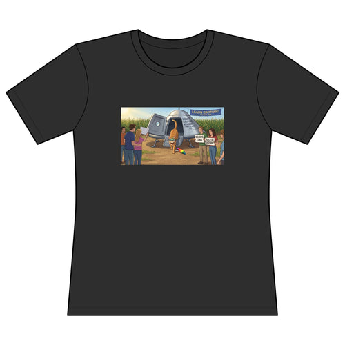 Camping Crew Graphic Tee — Van Life Campfire Illustration