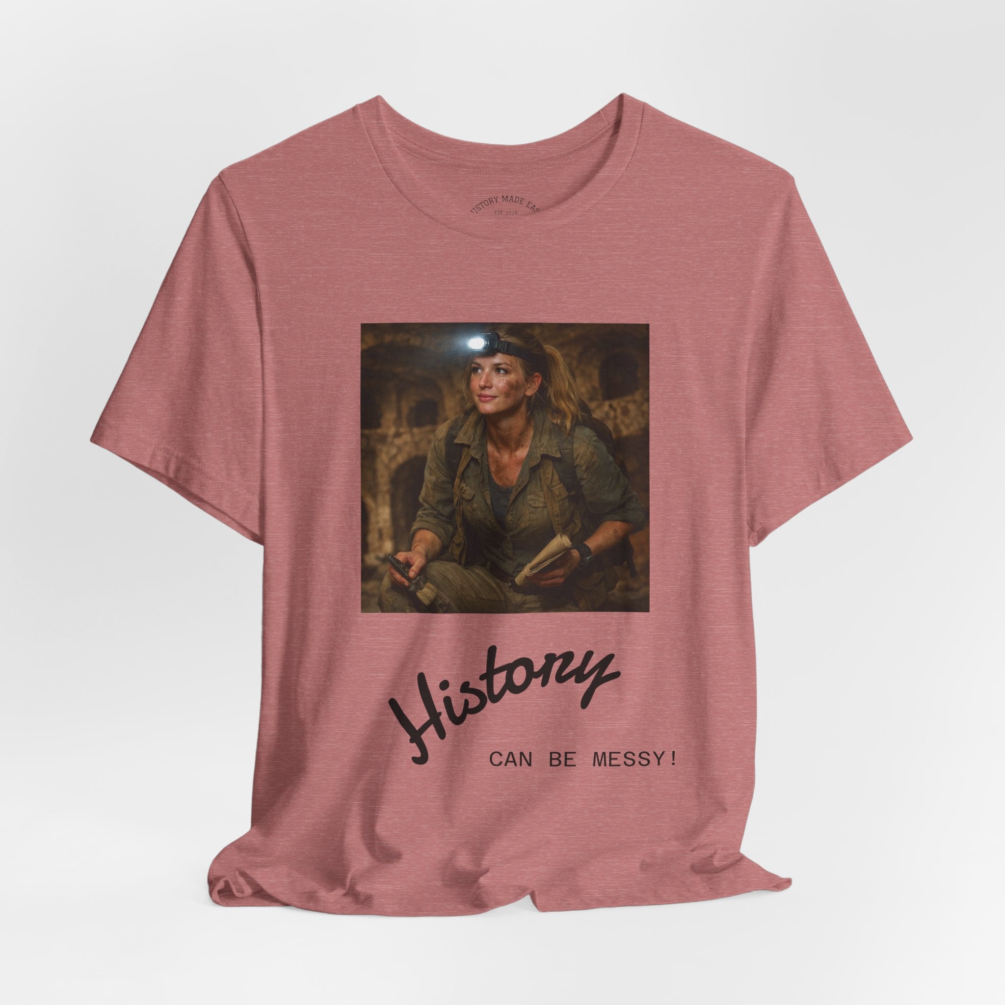 History Can Be Messy tee | Vintage Explorer Portrait shirt