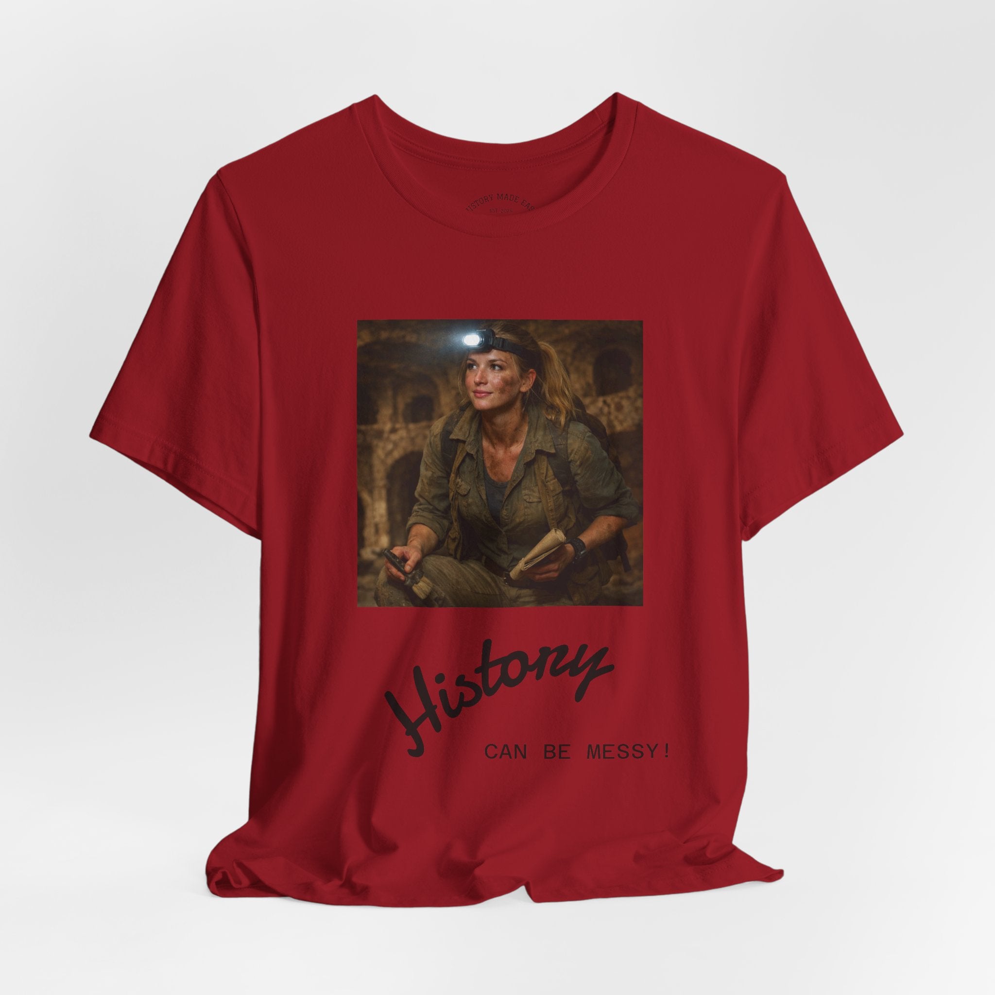 History Can Be Messy tee | Vintage Explorer Portrait shirt