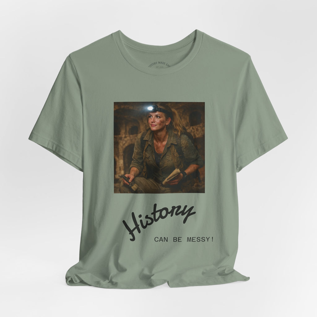 History Can Be Messy tee | Vintage Explorer Portrait shirt