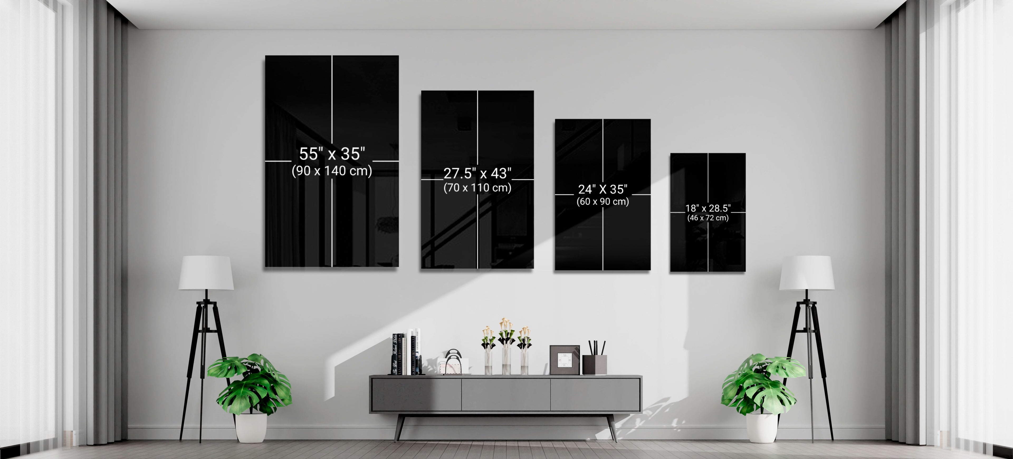 Red Storm Glass Wall Art  || Designer Collection