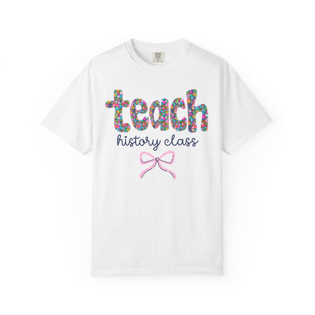 Floral History Teacher Tee