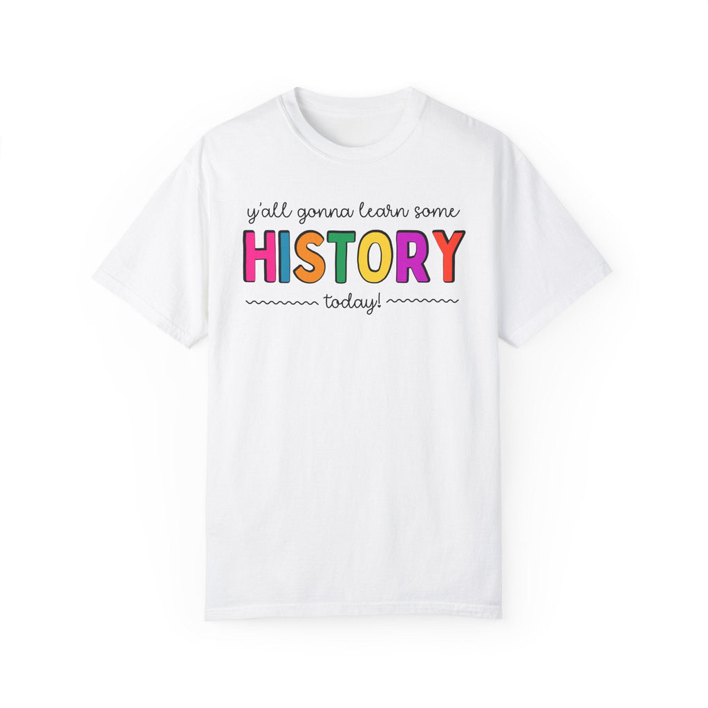 Colorful History Teacher Tee Shirt