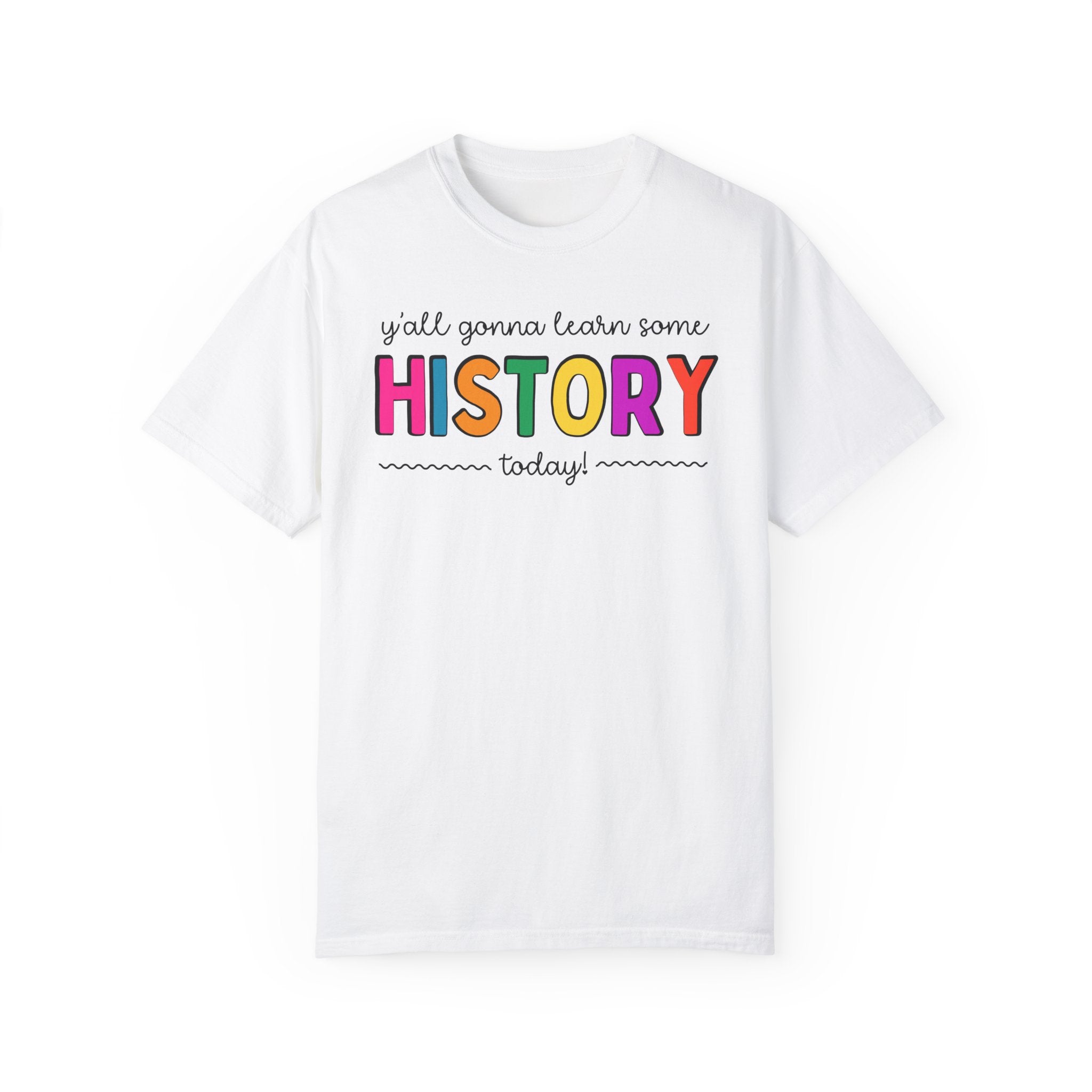 Colorful History Teacher Tee Shirt